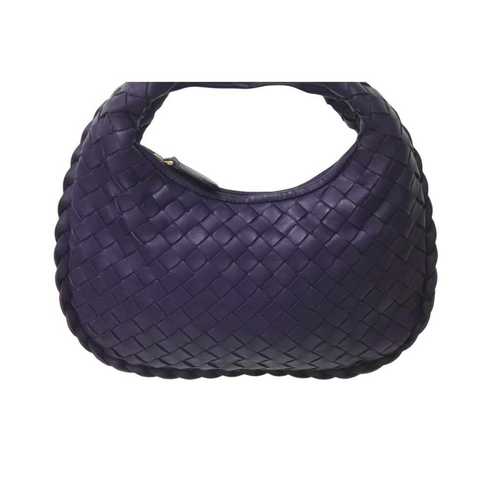BOTTEGA VENETA Intrecciato Hobo Handbag Purple Leather - Picture 2 of 9